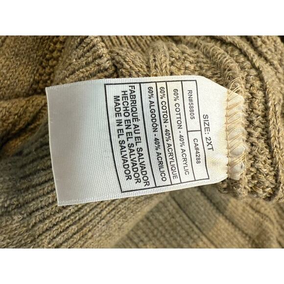 Himalaya Outfitters Cable Knit men’s Sweater NWOT Size 2XT - Picture 6 of 8